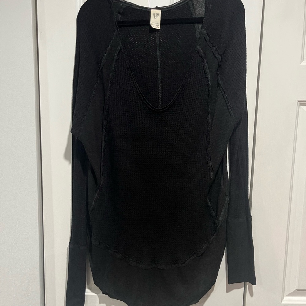 We The Free Black Long Sleeve thermal top
